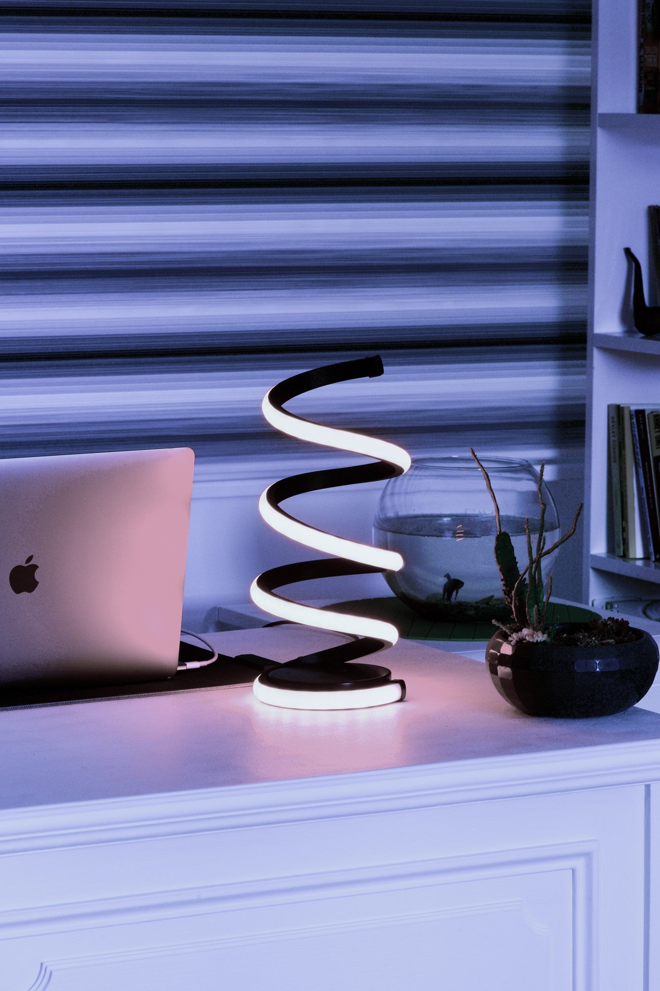 Modeen 40W Lampada da tavolo a LED a spirale moderna lampada da tavolo