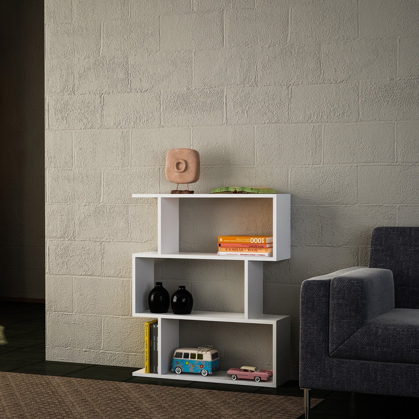 Libreria con ante cassetto e vani in legno di acacia e metallo cm 118x - Colly Shop Libreria con ante cassetto e vani in legno di acacia e metallo cm 118x - Colly Shop