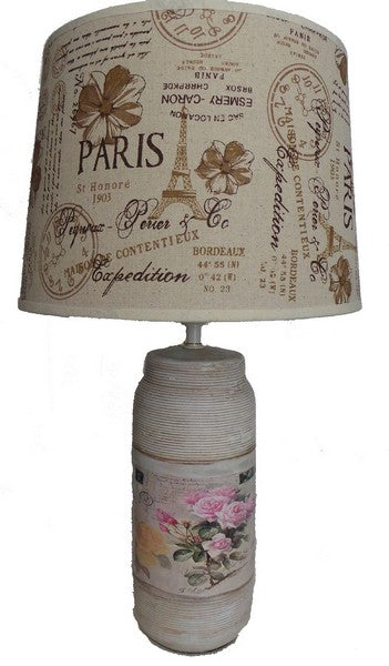 Relaxdays Lampada da Tavolo, Lampadina E27, Design Vintage, Base