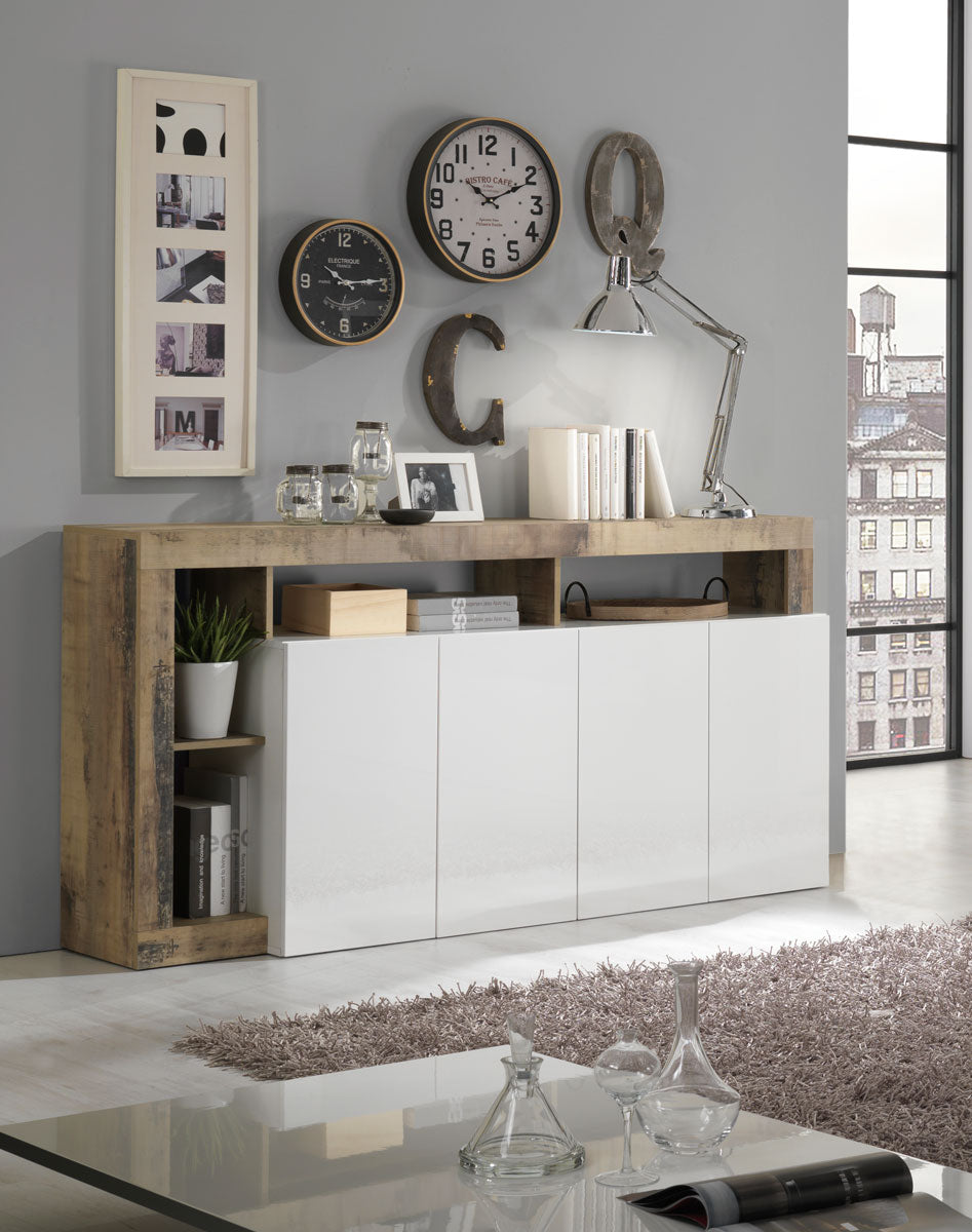 Vendita mobili online - Credenza a giorno LEVANTO bianco