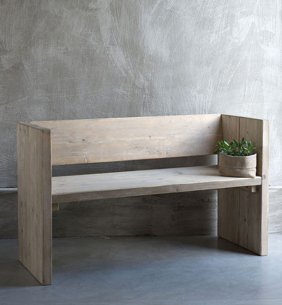 Panca divanetto country in legno di recupero per interno o esterno cm –  Colly Shop