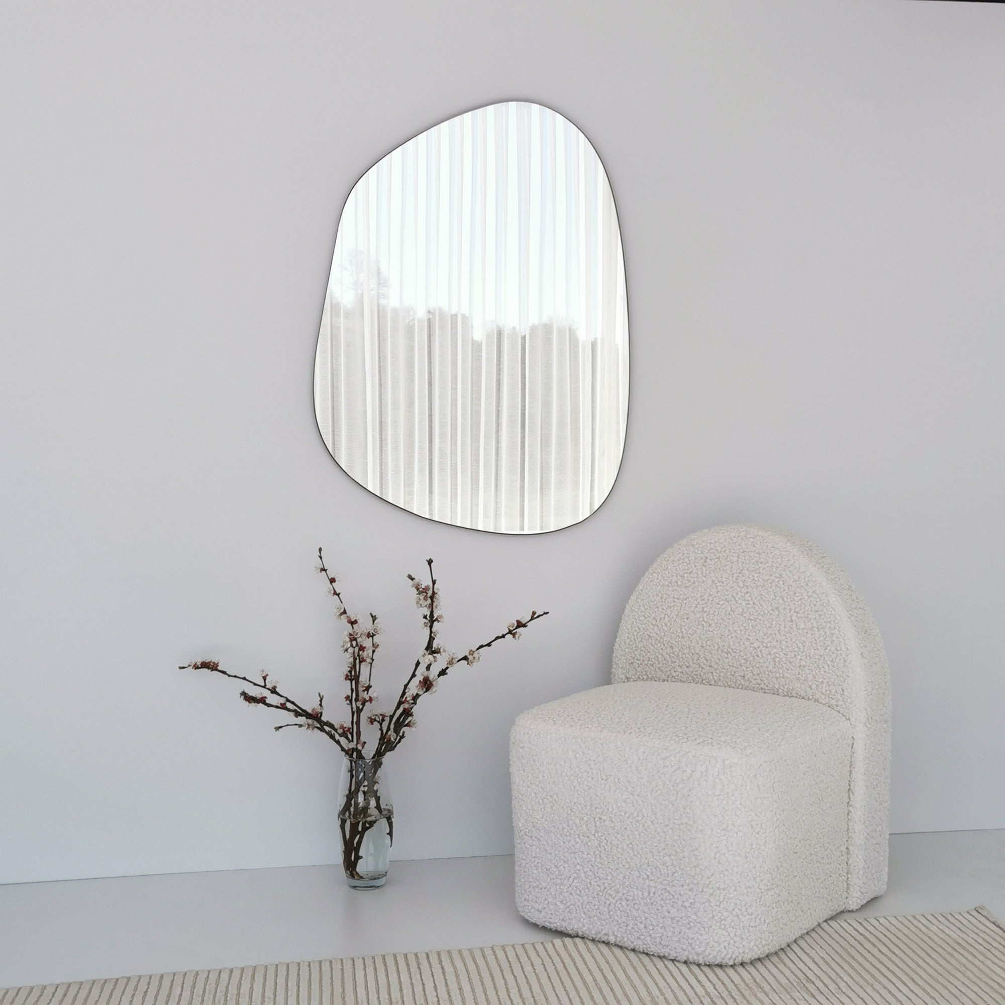 Specchio design moderno irregolare struttura in legno decorativo – Colly  Shop