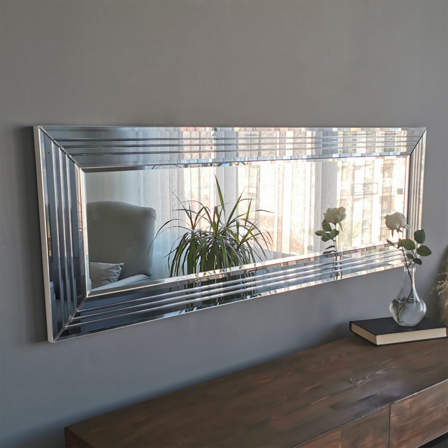 Specchio da muro design rettangolare parete decorativo con particolari –  Colly Shop
