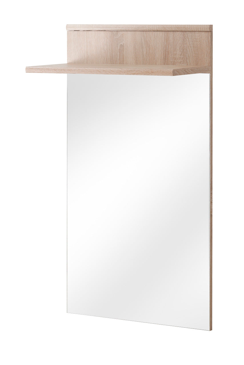 FreshYou Specchio da bagno con 1 ripiano, sospeso, specchio per corridoio, camera da letto, bagno, bianco 60X70 cm LAMPADA LED FreshYou Specchio da bagno con 1 ripiano, sospeso, specchio per corridoio, camera da letto, bagno, bianco 60X70 cm LAMPADA LED