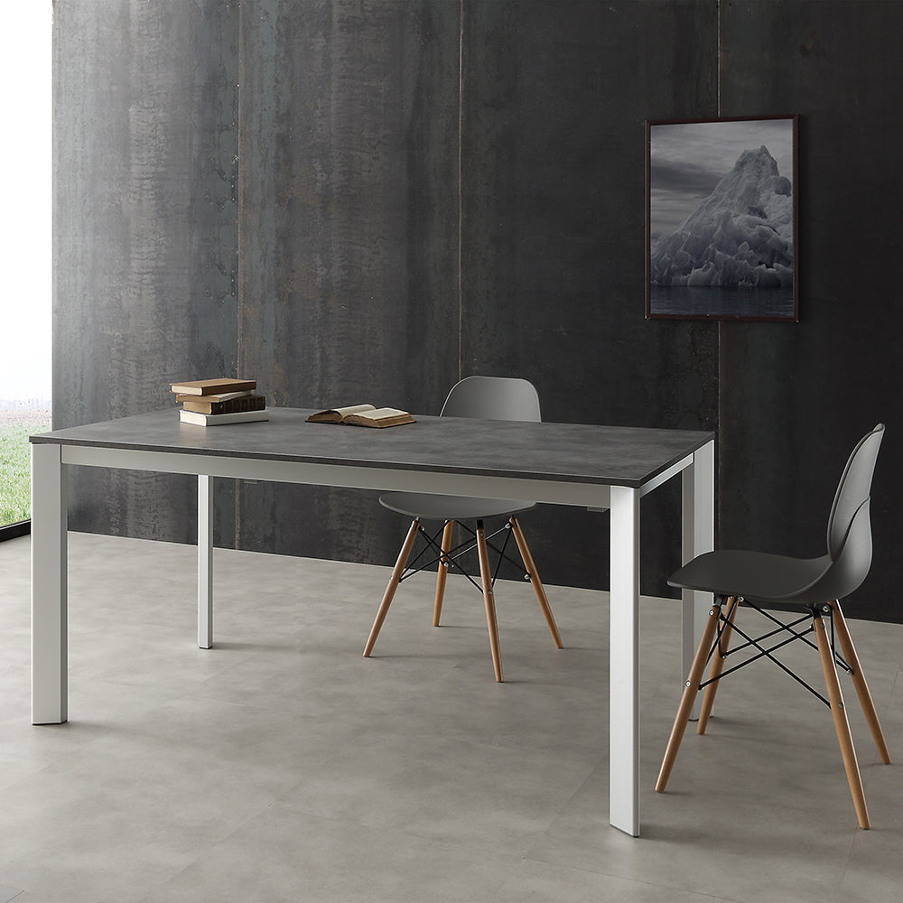 Tavolo da pranzo moderno allungabile fino a 300 cm in alluminio e legno –  Colly Shop