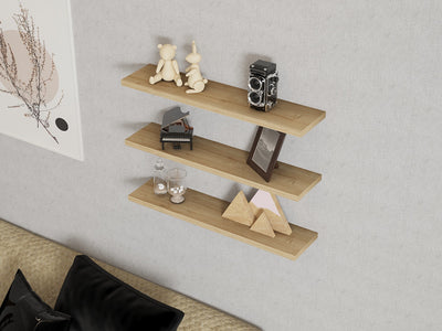 Mensola da muro design 3 ripiani sospesi stile moderno ed elegante - vari colori