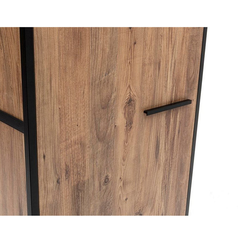 Composizione armadio in legno a 5 ante in stile industriale cm 272x52x225h