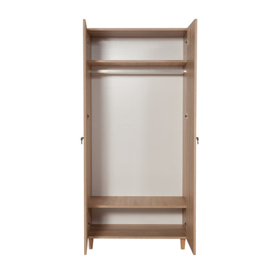Armadio 2 ante da camera in legno colore quercia decorazione albero cm 90x52x192h