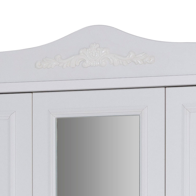Cameretta completa classica con letto armadio comodino scrivania in legno bianco