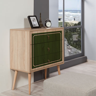 Cassettiera moderna in legno a 3 cassetti cm 80x40x90h - vari colori