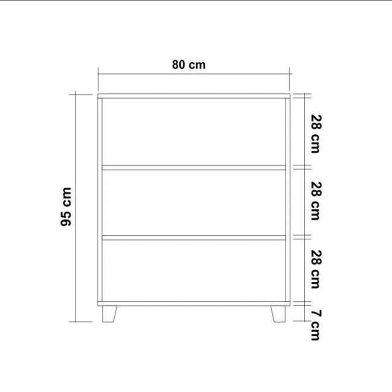 Cassettiera in legno colore pino con fantasia foresta cm 80x43x95h