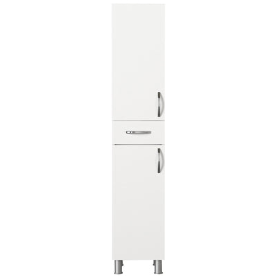 Colonna da bagno con 2 ante e cassetto moderna colore bianco cm 35x31x179h