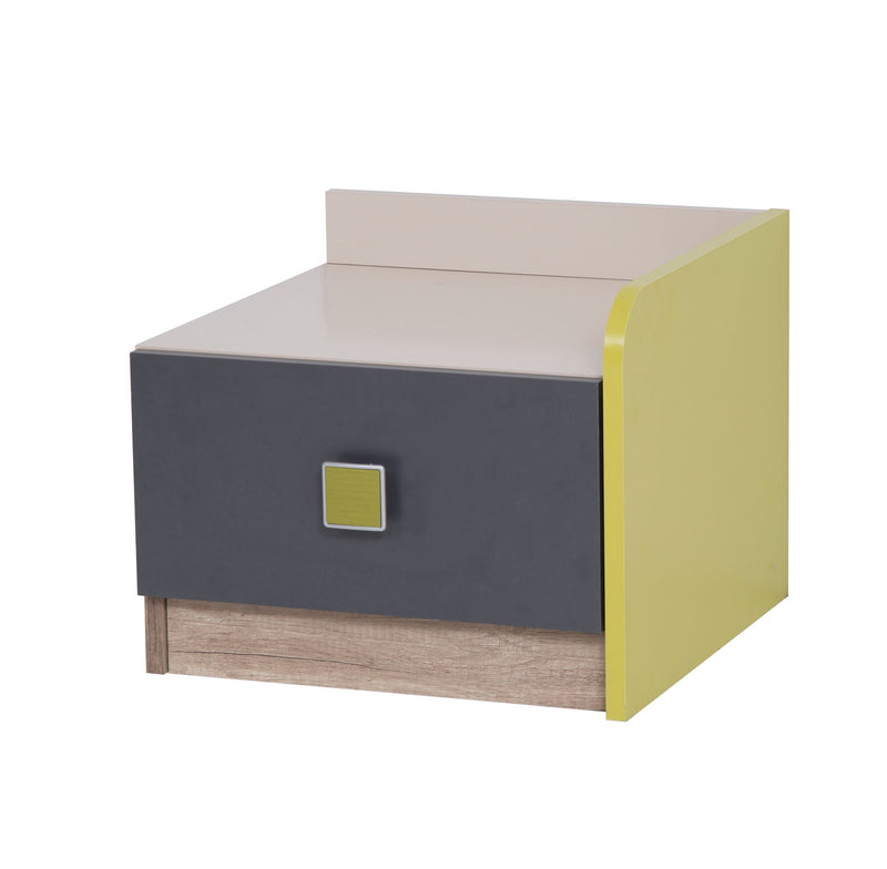 comodino 1 cassetto design moderno in legno coloraro