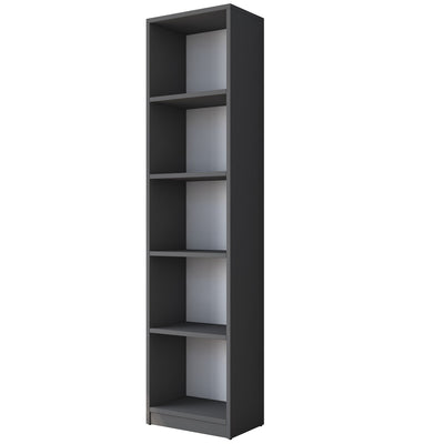 Composizione per studio con scrivania libreria e mensola naturale e antracite cm 160x45x162h