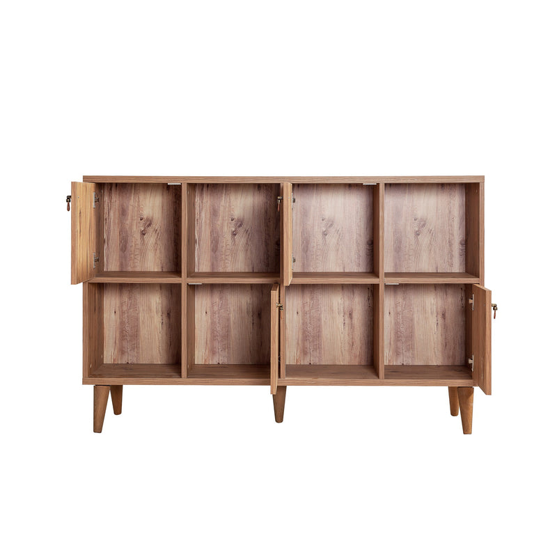 Mobile stile industriale con ante e vani a giorno cm 152x35x92h - vari colori