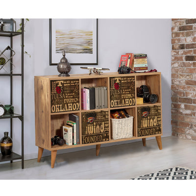 Mobile stile industriale con ante e vani a giorno cm 152x35x92h - vari colori