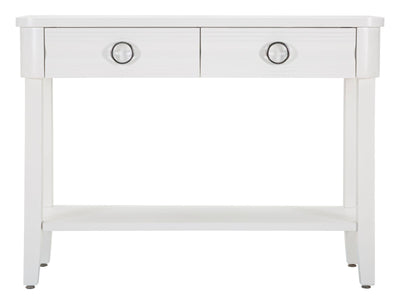 Consolle da ingresso moderna 2 cassetti e ripiano colore bianco cm 110x40x82h