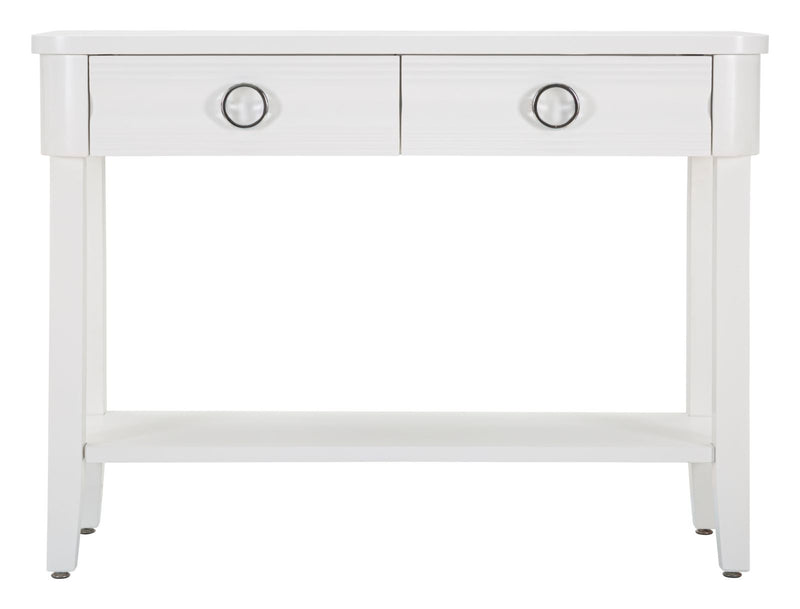 Consolle da ingresso moderna 2 cassetti e ripiano colore bianco cm 110x40x82h