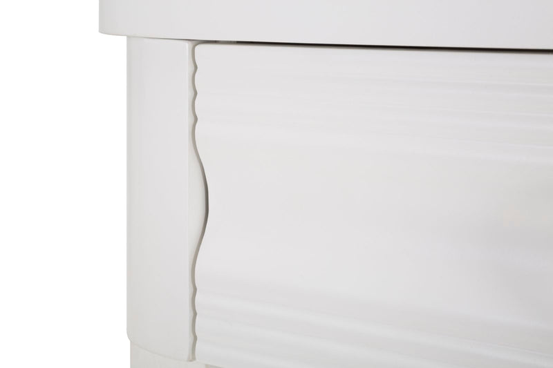 Consolle da ingresso moderna 2 cassetti e ripiano colore bianco cm 110x40x82h