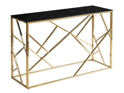 Consolle da ingresso elegante con piano in vetro struttura oro cm 120x40x78h - vari colori