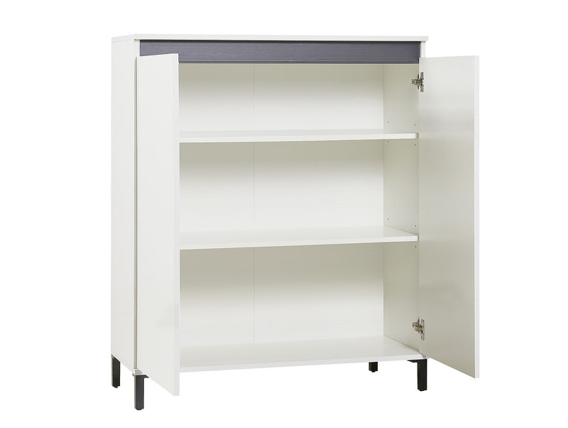Mobile living 2 ante alto moderno bianco lucido cm 100x40x110h - vari colori