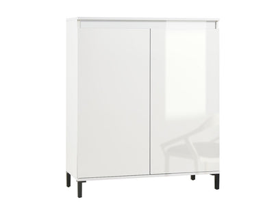Mobile living 2 ante alto moderno bianco lucido cm 100x40x110h - vari colori