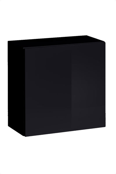 Narmer - Parete sospesa design colore nero e quercia fantasia a righe nere - vari colori