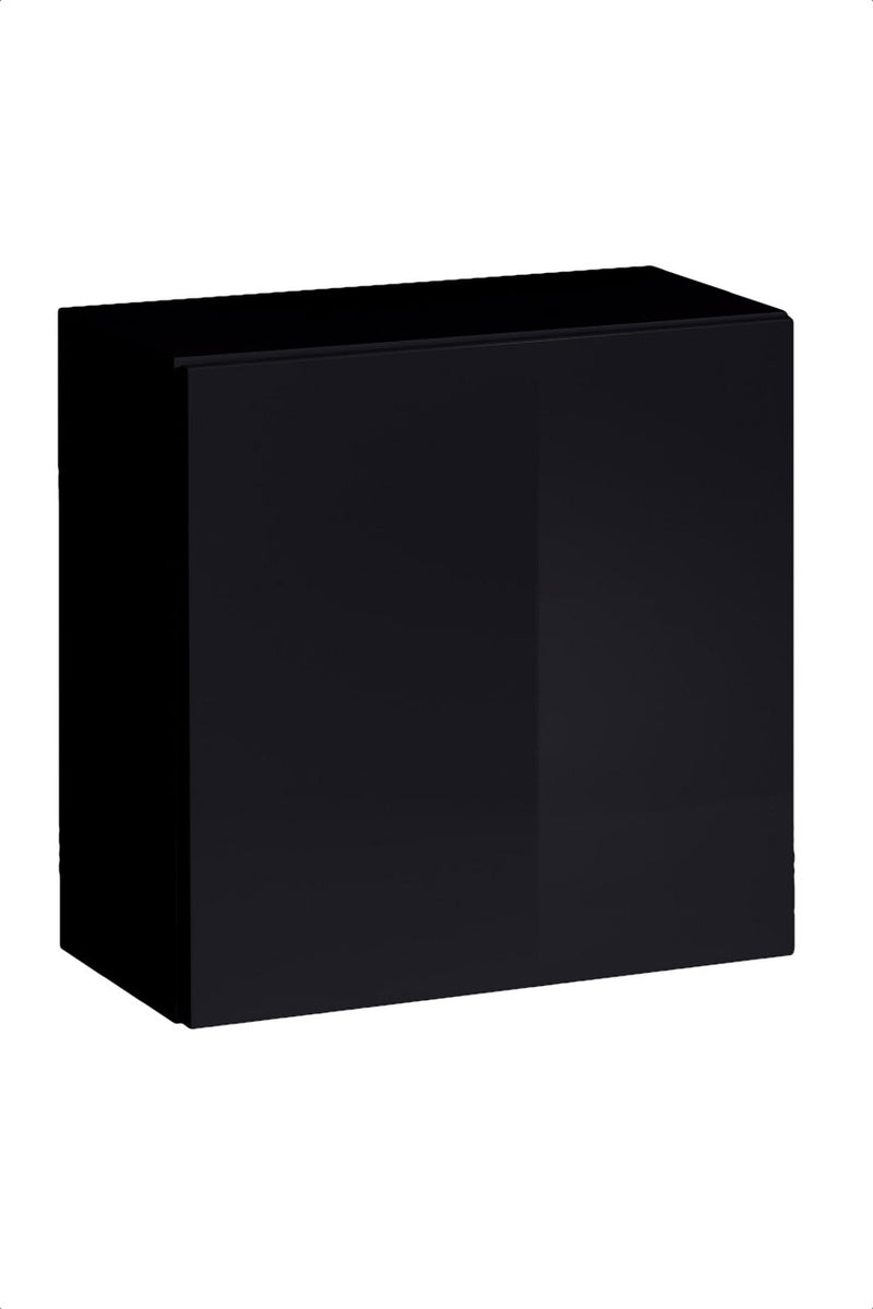 Narmer - Parete sospesa design colore nero e quercia fantasia a righe nere - vari colori