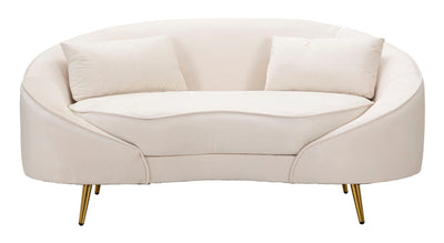 Divano design 2 posti rivestito in tessuto con cuscini cm 148x84x68h - vari colori