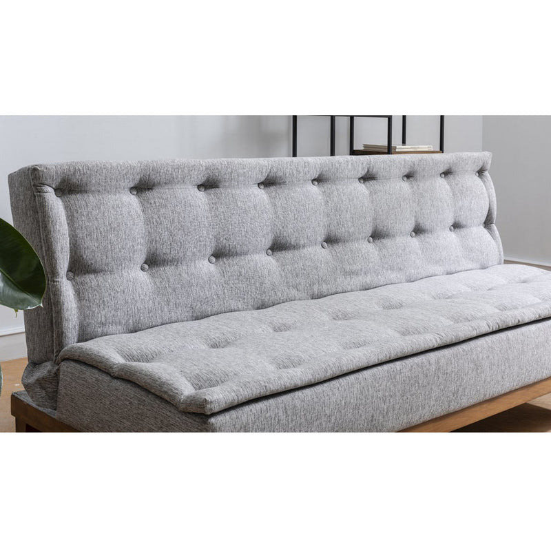 Divano senza braccioli moderno da 3 posti rivestito in tessuto cm 180x80x78h - vari colori