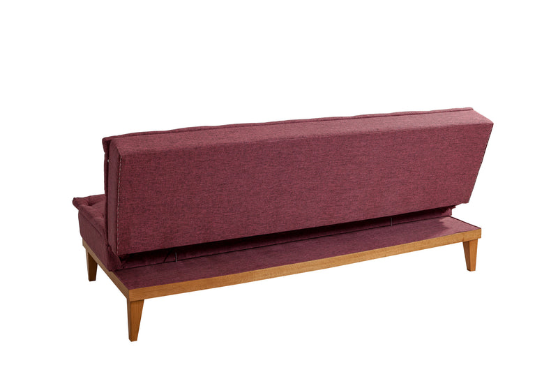 Divano senza braccioli moderno da 3 posti rivestito in tessuto cm 180x80x78h - vari colori