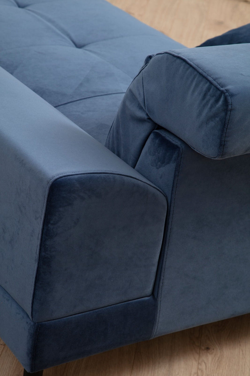 Divano biposto imbottito stile moderno cm 185x100x92h - vari colori
