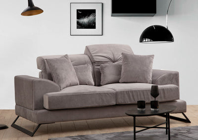 Divano biposto imbottito stile moderno cm 185x100x92h - vari colori