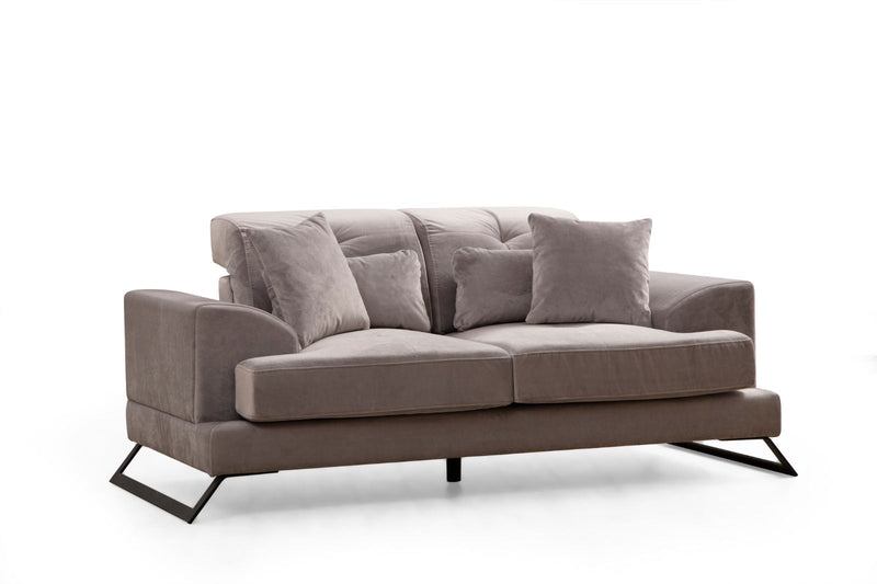 Divano biposto imbottito stile moderno cm 185x100x92h - vari colori