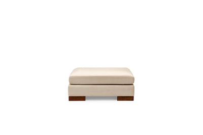 Divano con angolo a destra pouf e ripiano portariviste cm 313x97x80h - vari colori