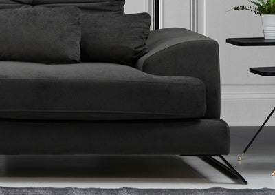 Divano ad angolo con penisola a sinistra 308x100x92h - vari colori