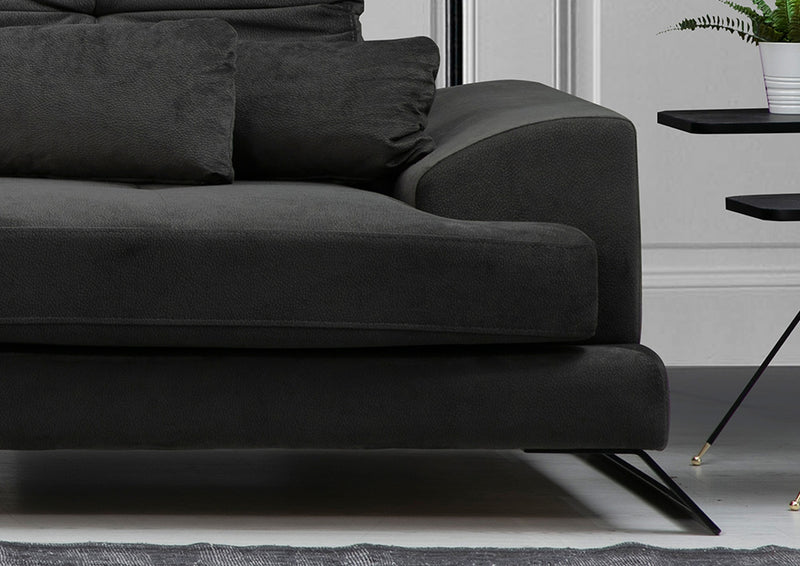 Divano ad angolo con penisola a sinistra 308x100x92h - vari colori