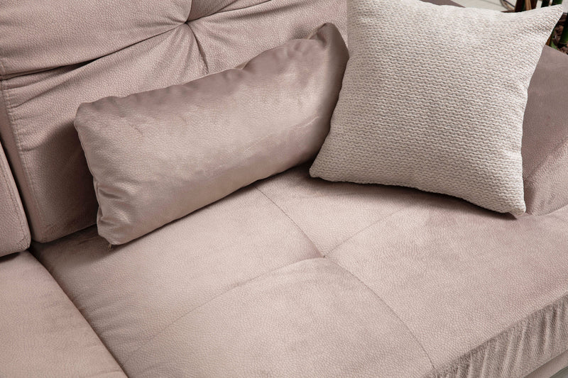 Divano ad angolo con penisola a sinistra 308x100x92h - vari colori