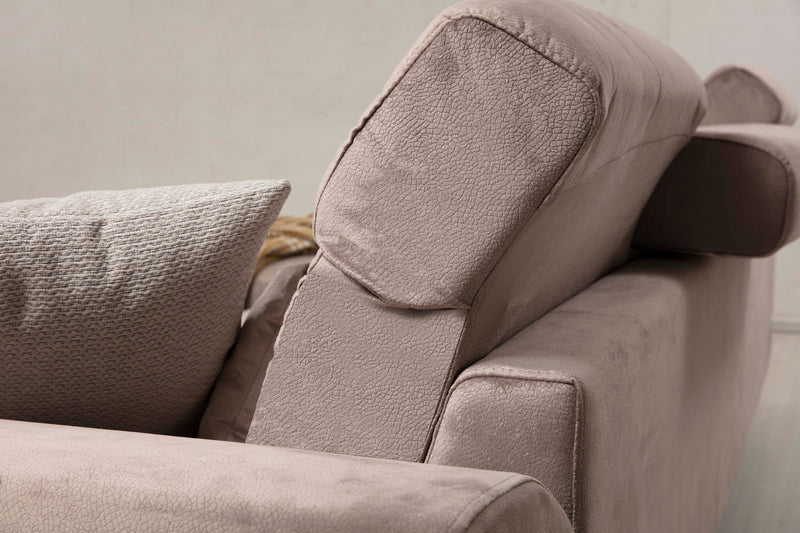 Divano ad angolo con penisola a sinistra 308x100x92h - vari colori