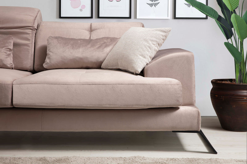Divano ad angolo con penisola a sinistra 308x100x92h - vari colori