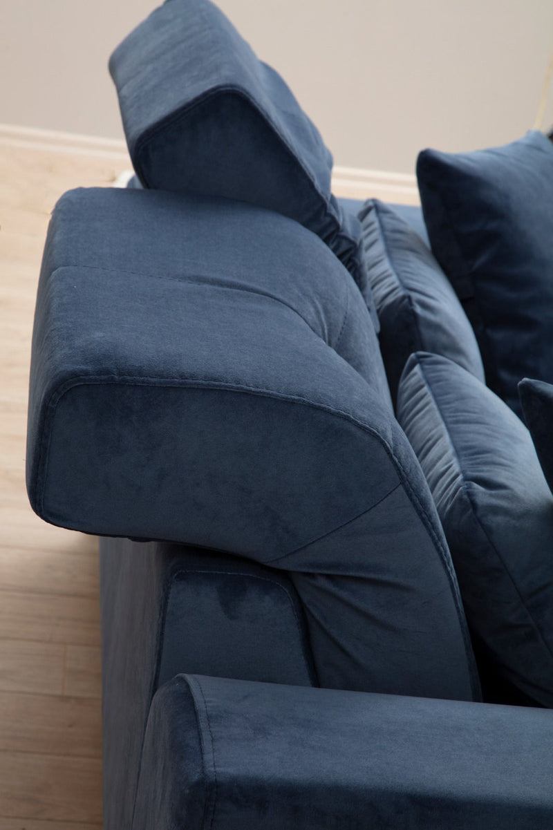 Divano ad angolo con penisola a sinistra 308x100x92h - vari colori