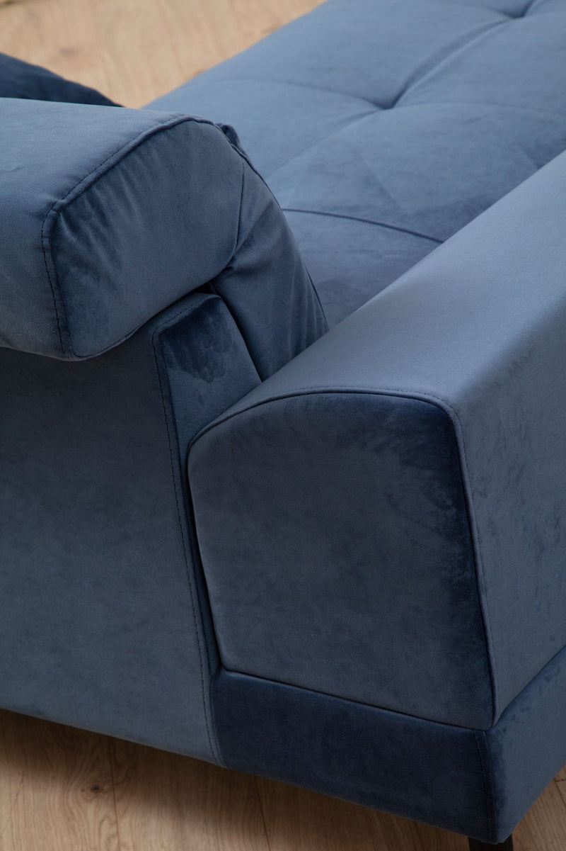 Divano ad angolo con penisola a sinistra 308x100x92h - vari colori