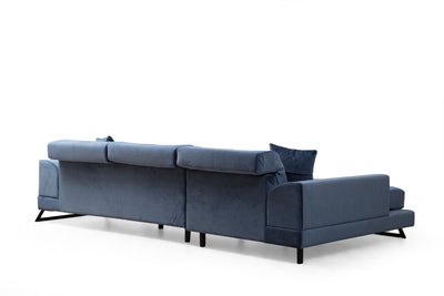 Divano ad angolo con penisola a sinistra 308x100x92h - vari colori
