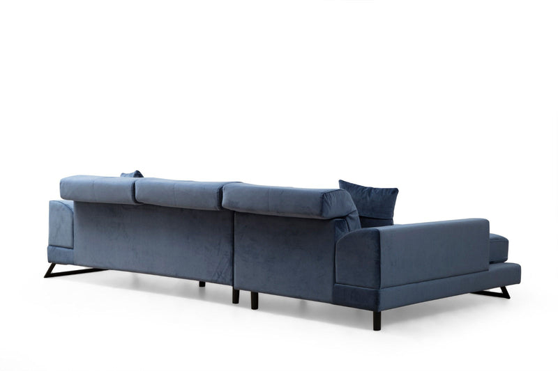Divano ad angolo con penisola a sinistra 308x100x92h - vari colori