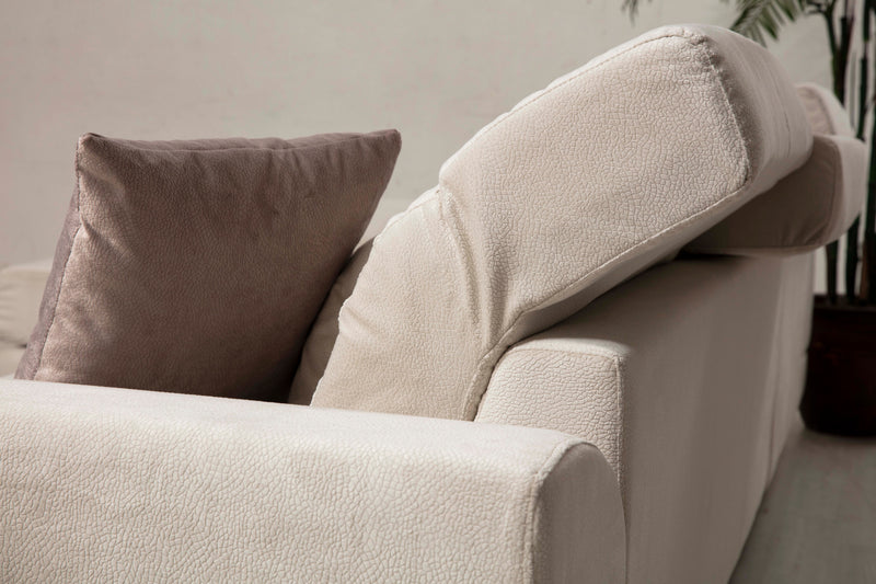 Divano ad angolo con penisola a sinistra 308x100x92h - vari colori