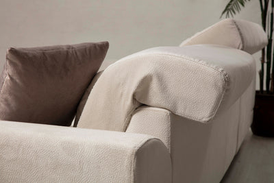Divano ad angolo con penisola a sinistra 308x100x92h - vari colori