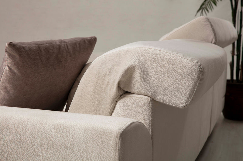 Divano ad angolo con penisola a sinistra 308x100x92h - vari colori
