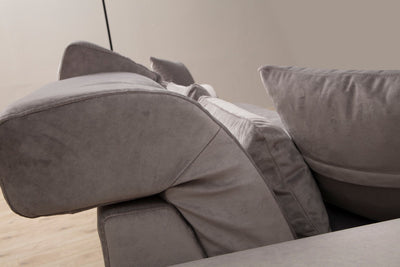 Divano ad angolo con penisola a sinistra 308x100x92h - vari colori