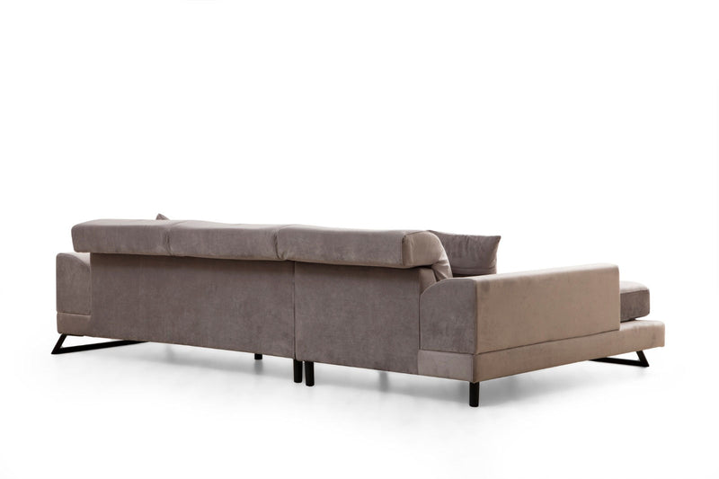 Divano ad angolo con penisola a sinistra 308x100x92h - vari colori
