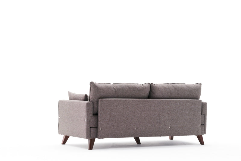 Divano letto a 3 posti rivestito in tessuto cm 208x81x85h - vari colori
